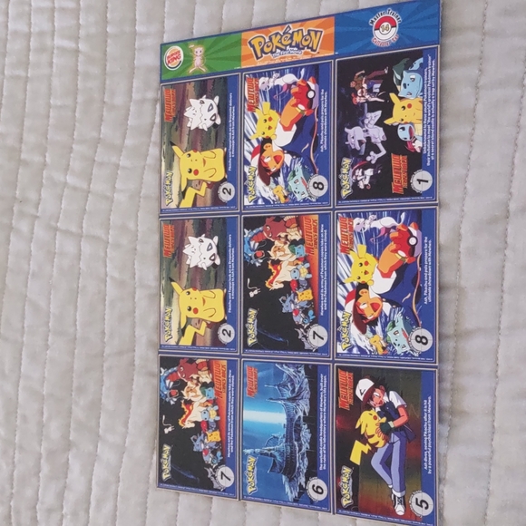 Pokemon Cards Burger King issues, 4 sheets - Picture 9 of 9